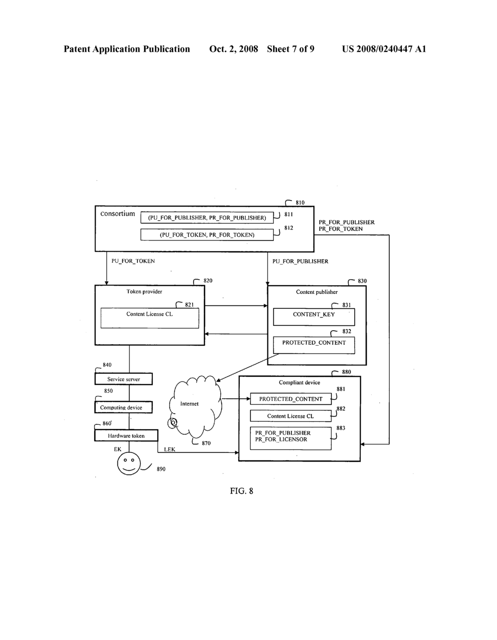 SYSTEM AND METHOD FOR USER AUTHENTICATION WITH EXPOSED AND HIDDEN KEYS - diagram, schematic, and image 08
