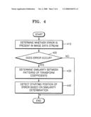 METHOD OF AND APPARATUS FOR DETECTING ERROR IN IMAGE DATA STREAM diagram and image