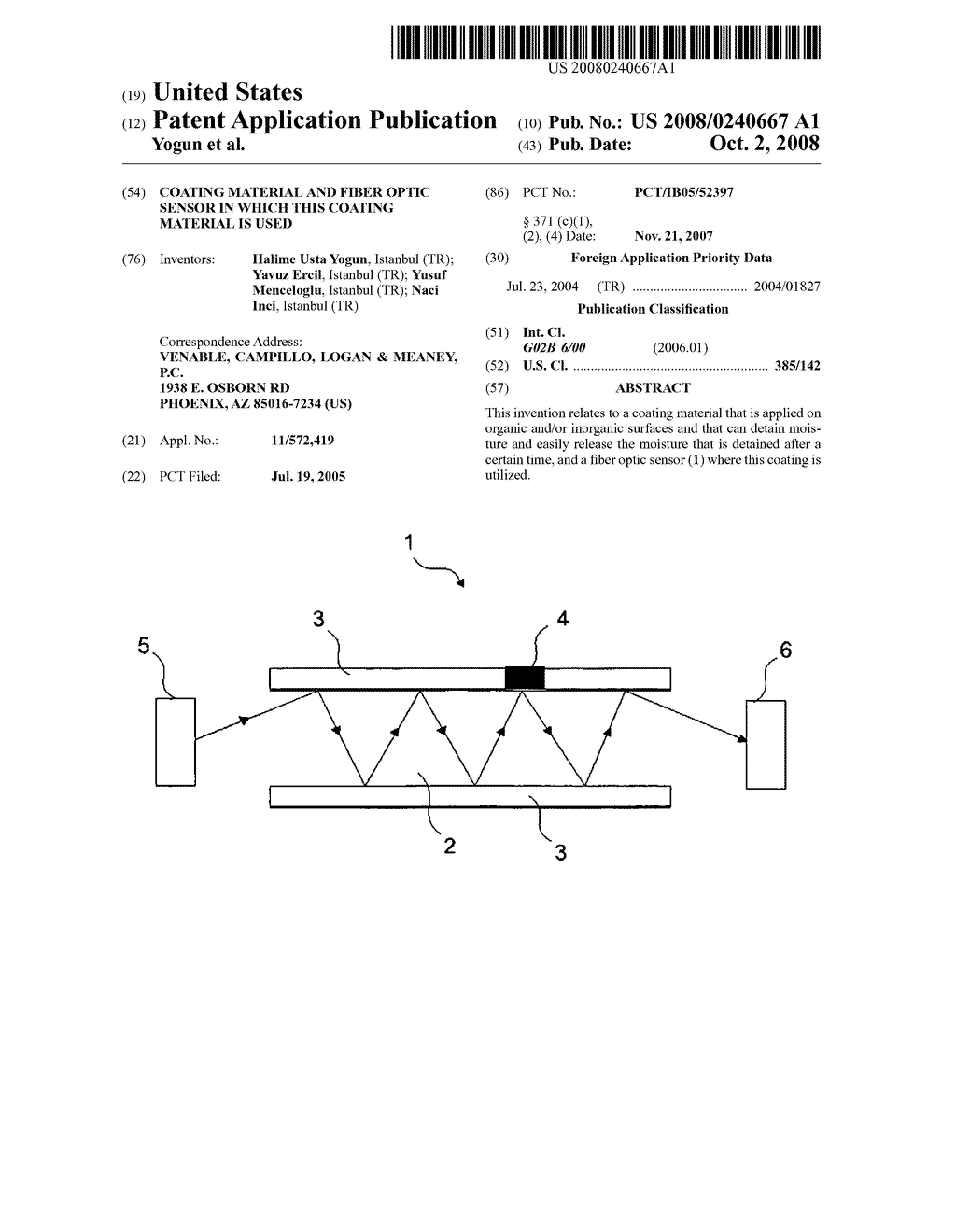 Coating Material and Fiber Optic Sensor in Which this Coating Material is Used - diagram, schematic, and image 01