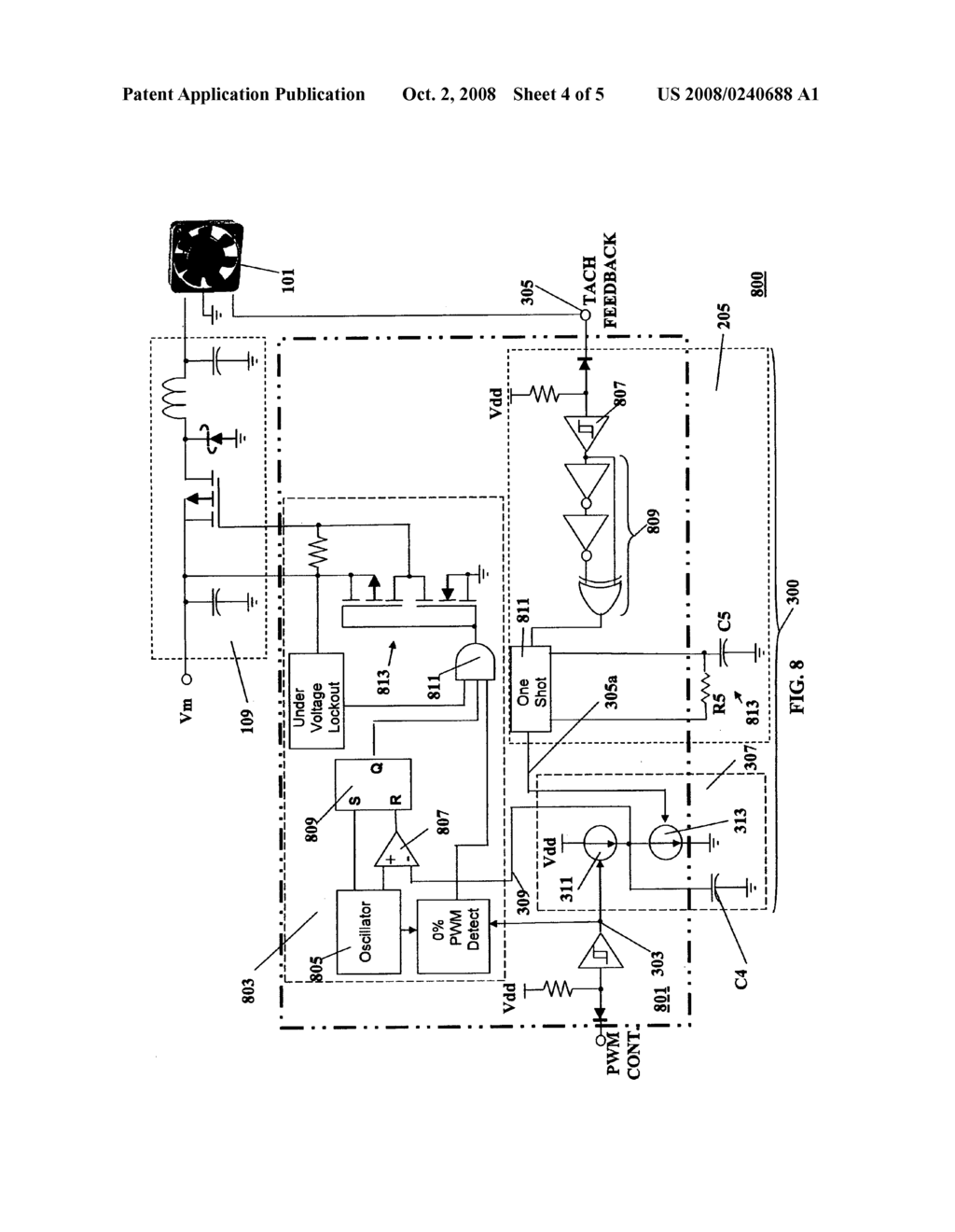 Fan controller with duty cycle comparator - diagram, schematic, and image 05