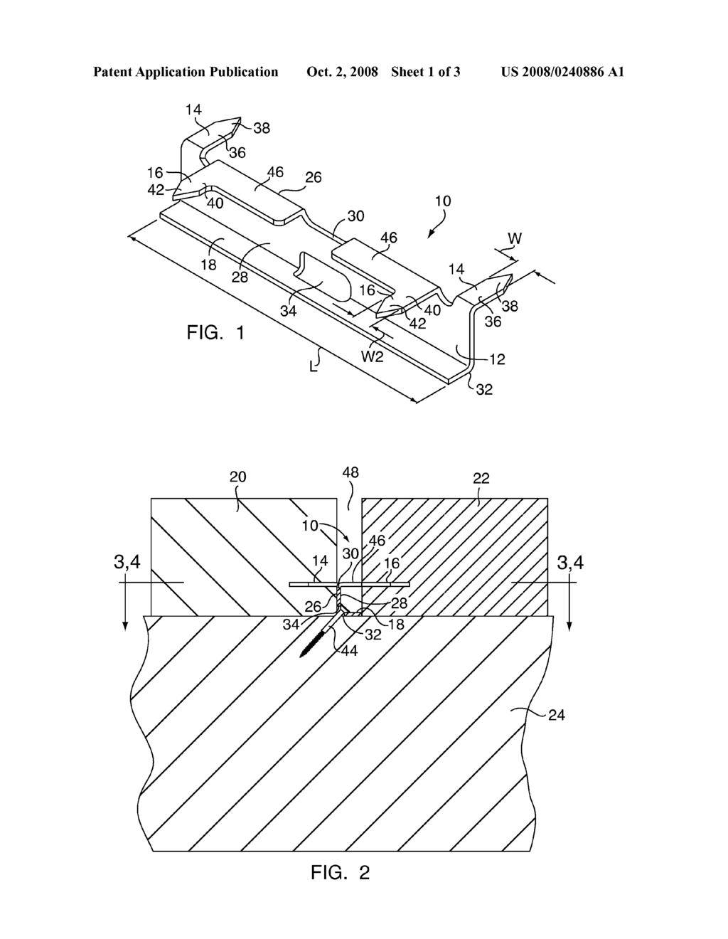 DECK BOARD FASTENER WITH CONCAVE PRONGS - diagram, schematic, and image 02