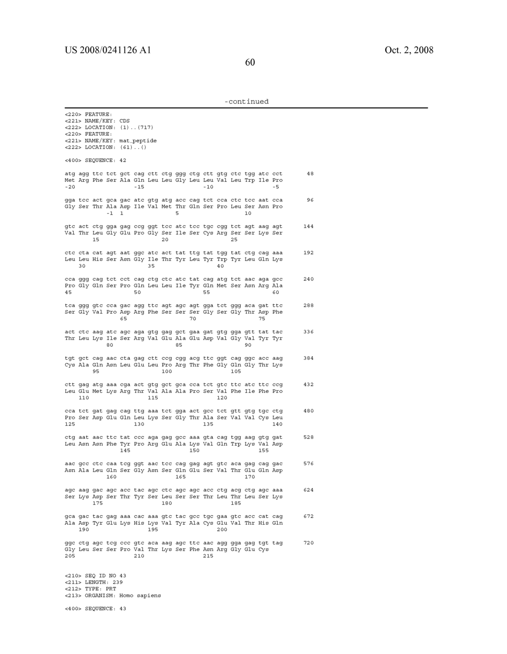 Nucleic acids encoding Human Engineered heavy and light chain variable region sequences to Ep-CAM - diagram, schematic, and image 82