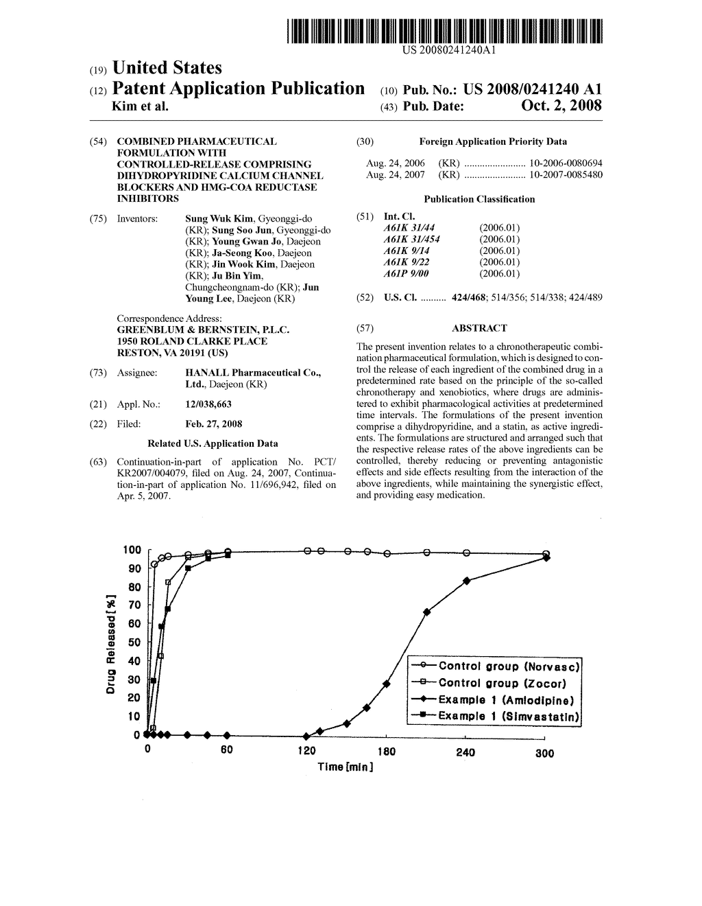 COMBINED PHARMACEUTICAL FORMULATION WITH CONTROLLED-RELEASE COMPRISING DIHYDROPYRIDINE CALCIUM CHANNEL BLOCKERS AND HMG-COA REDUCTASE INHIBITORS - diagram, schematic, and image 01