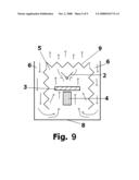 Compact apparatus for generating a hot air flow with a gas burner diagram and image