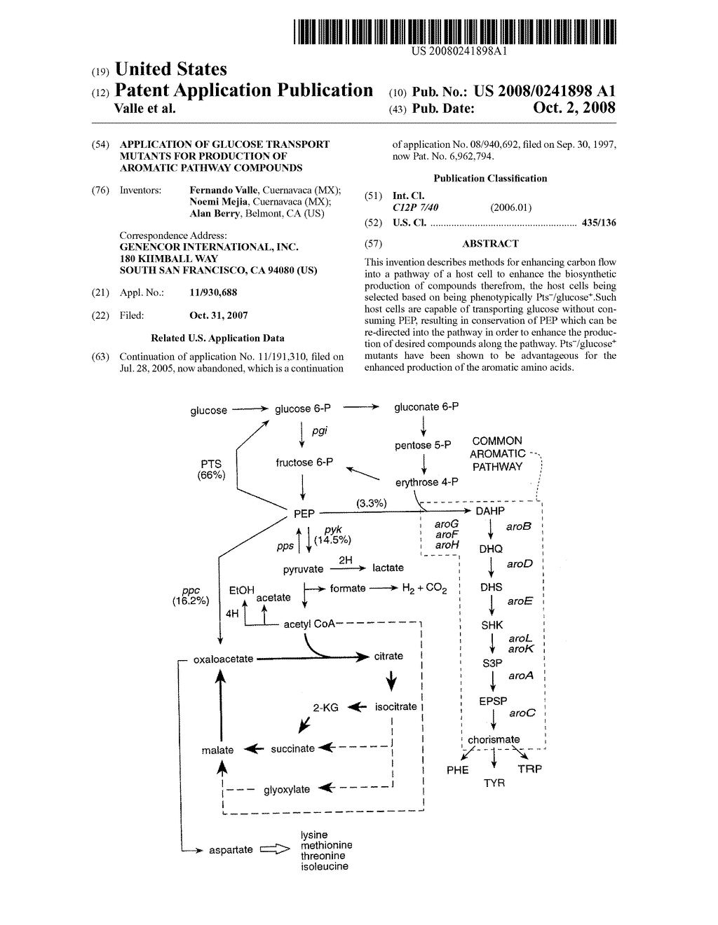 Application of Glucose Transport Mutants For Production Of Aromatic Pathway Compounds - diagram, schematic, and image 01