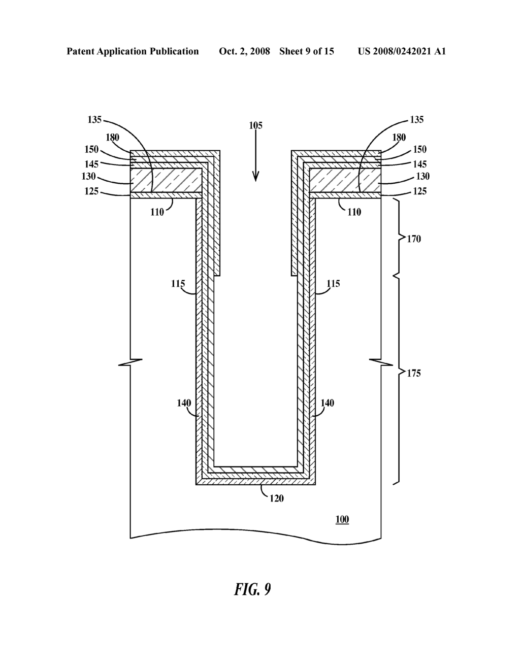 METHOD OF FABRICATING A BOTTLE TRENCH AND A BOTTLE TRENCH CAPACITOR - diagram, schematic, and image 10