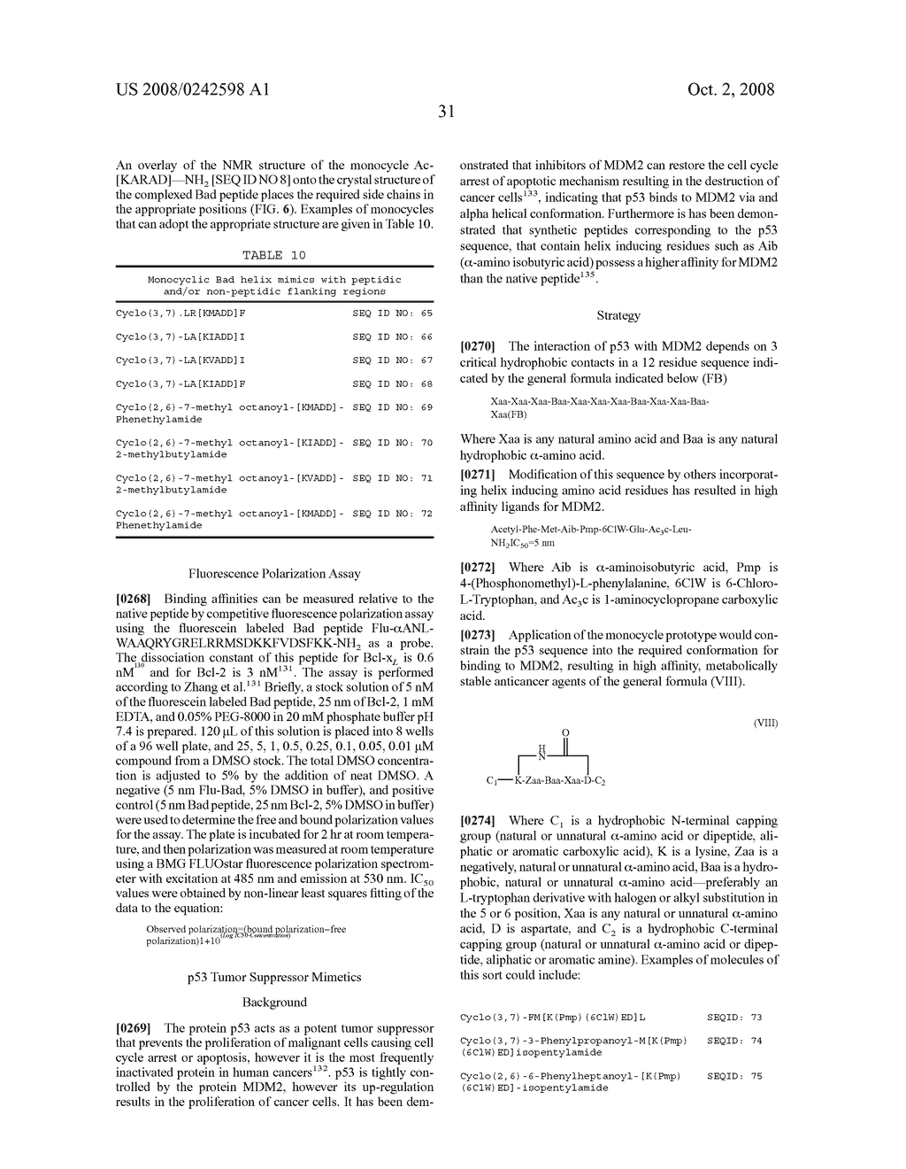 Alpha Helical Mimics, Their Uses and Methods For Their Production - diagram, schematic, and image 39