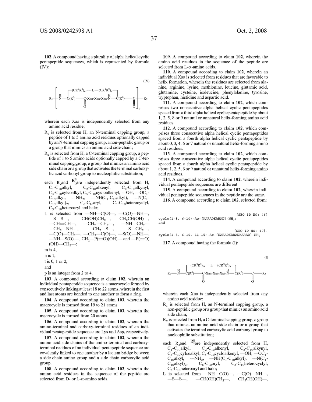 Alpha Helical Mimics, Their Uses and Methods For Their Production - diagram, schematic, and image 45