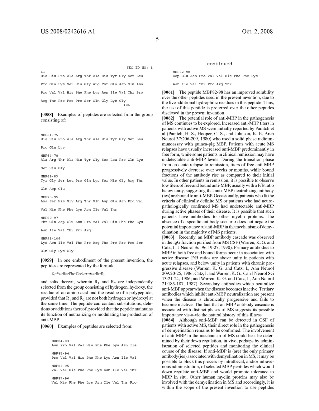 PEPTIDE SPECIFICITY OF ANTI-MYELIN BASIS PROTEIN AND THE ADMINISTRATION OF MYELIN BASIC PROTEIN PEPTIDES TO MULTIPLE SCLEROSIS PATIENTS - diagram, schematic, and image 31