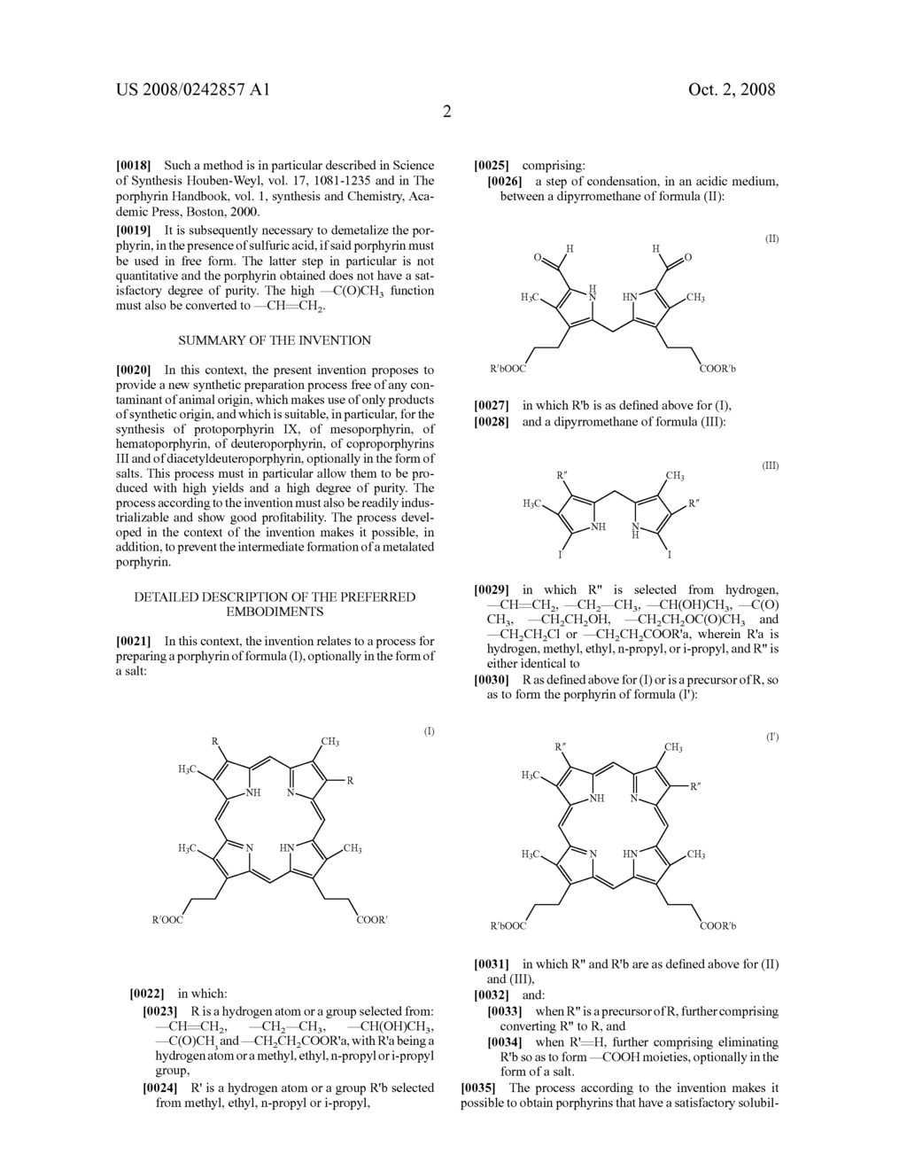 Process For Preparing Porphyrin Derivatives, Such As Protoporphyrin (IX) And Synthesis Intermediates - diagram, schematic, and image 03