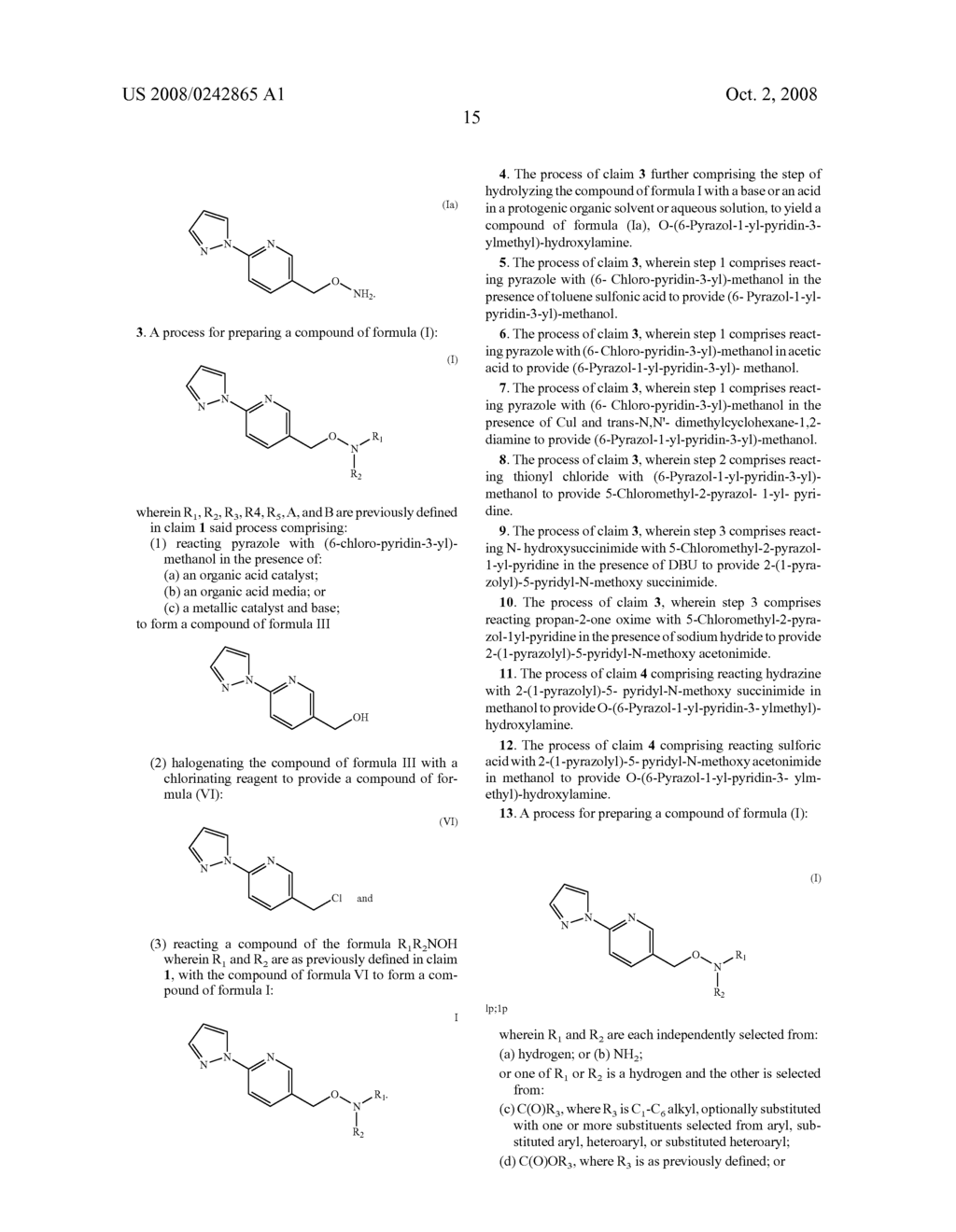 PROCESSES FOR THE PREPARATION OF HYDROXYLAMINES - diagram, schematic, and image 16