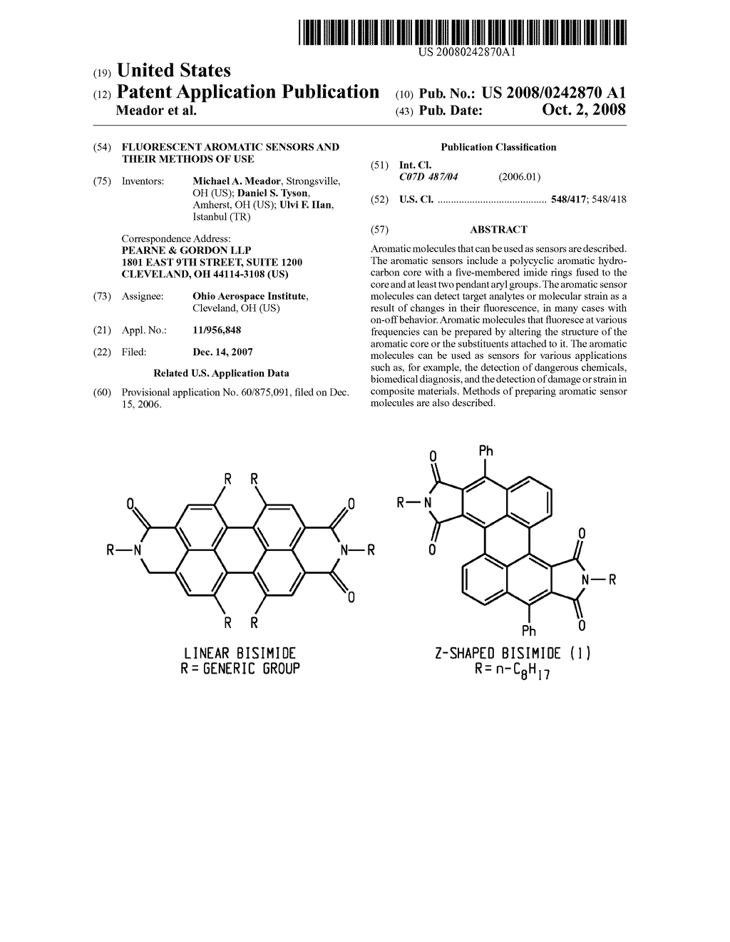 FLUORESCENT AROMATIC SENSORS AND THEIR METHODS OF USE - diagram, schematic, and image 01