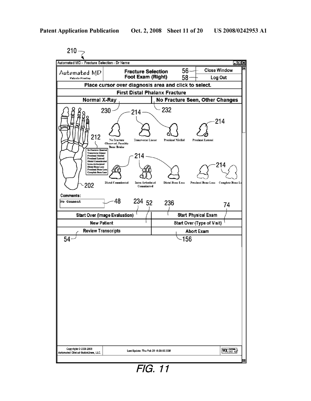 APPARATUS, METHOD AND SOFTWARE FOR DEVELOPING ELECTRONIC DOCUMENTATION OF IMAGING MODALITIES, OTHER RADIOLOGICAL FINDINGS AND PHYSICAL EXAMINATIONS - diagram, schematic, and image 12