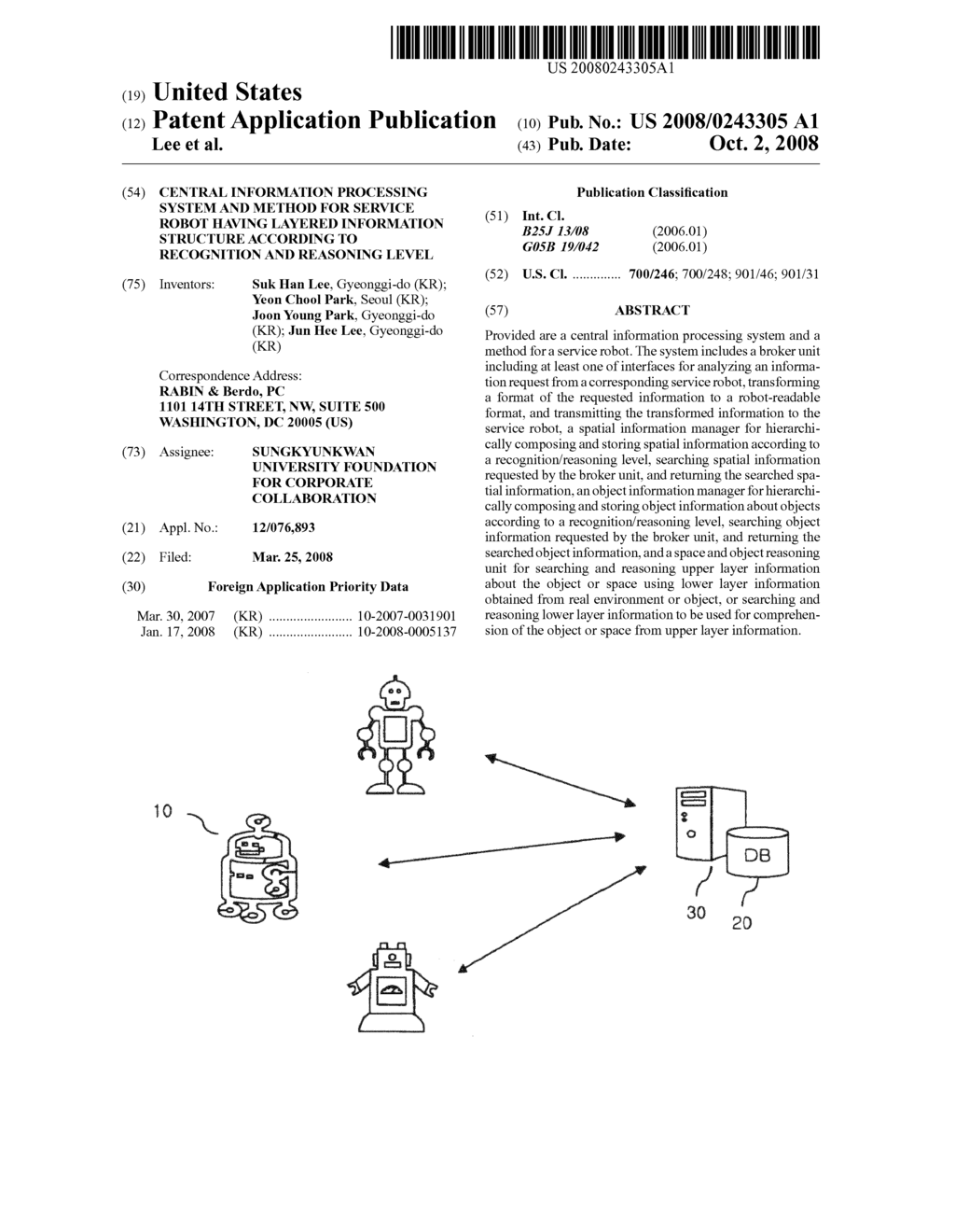 Central information processing system and method for service robot having layered information structure according to recognition and reasoning level - diagram, schematic, and image 01