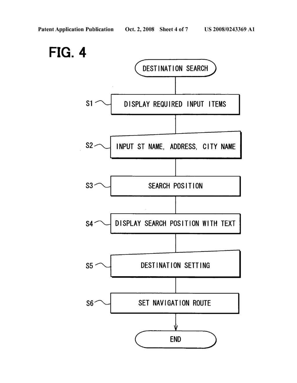 Navigation apparatus and method for street search - diagram, schematic, and image 05