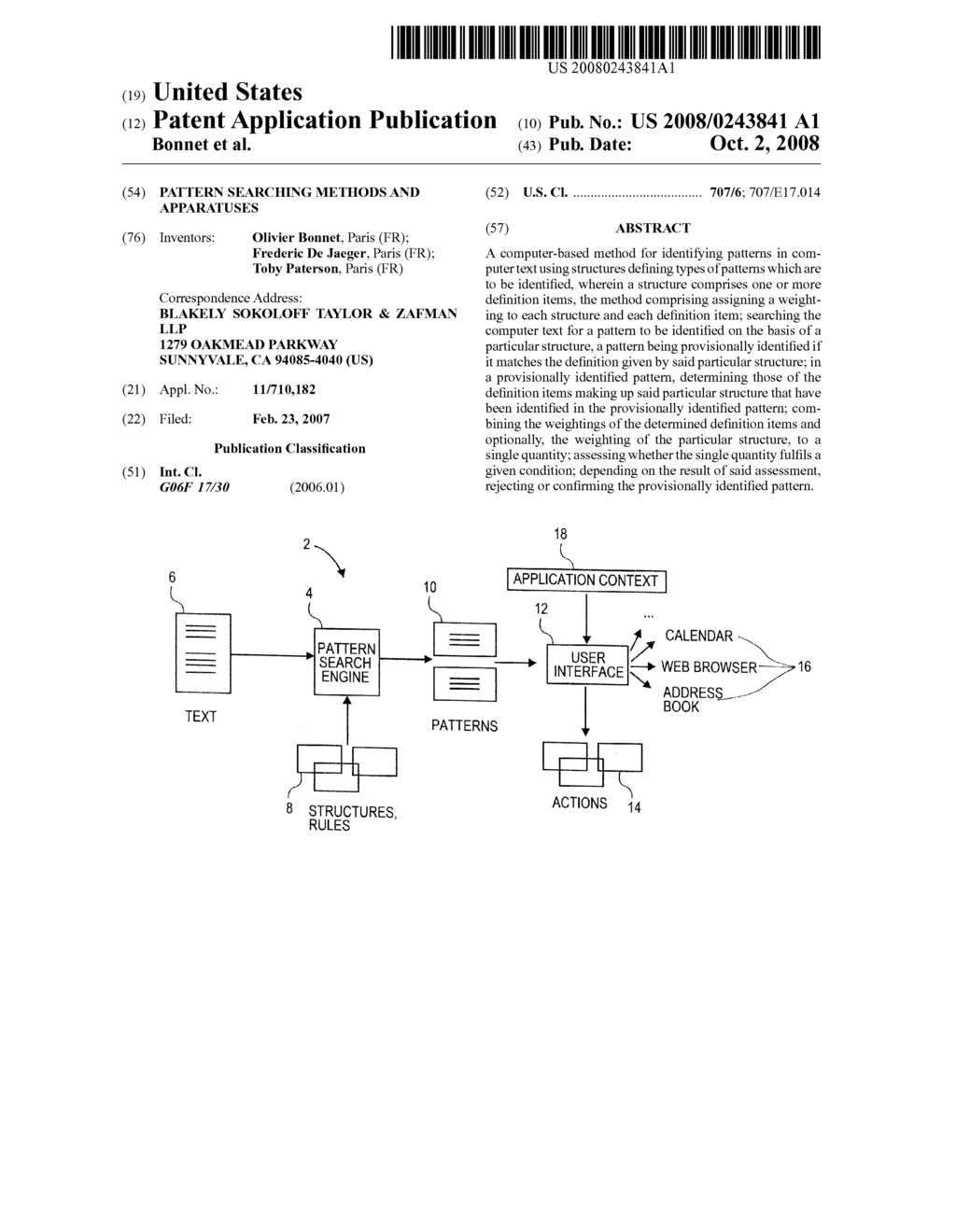 Pattern searching methods and apparatuses - diagram, schematic, and image 01