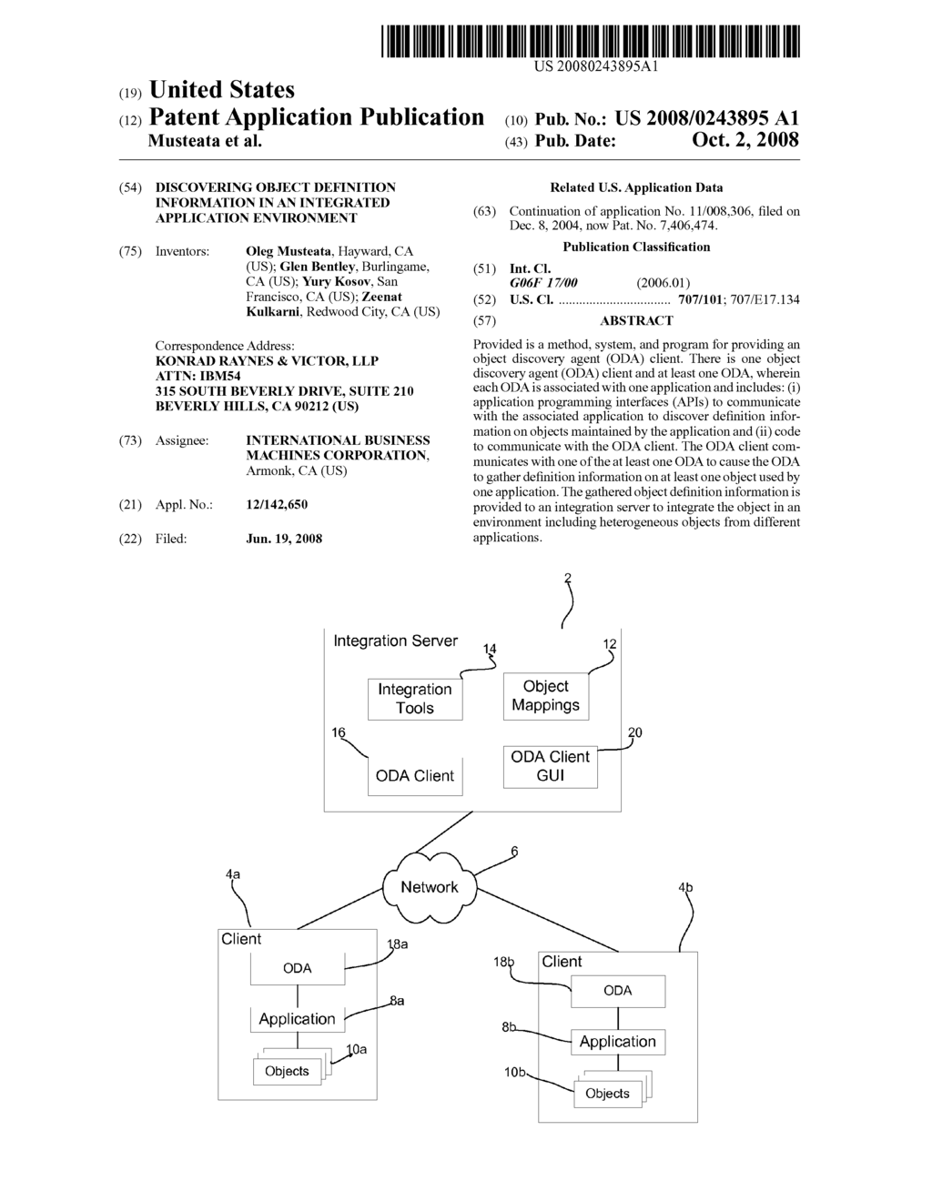 DISCOVERING OBJECT DEFINITION INFORMATION IN AN INTEGRATED APPLICATION ENVIRONMENT - diagram, schematic, and image 01