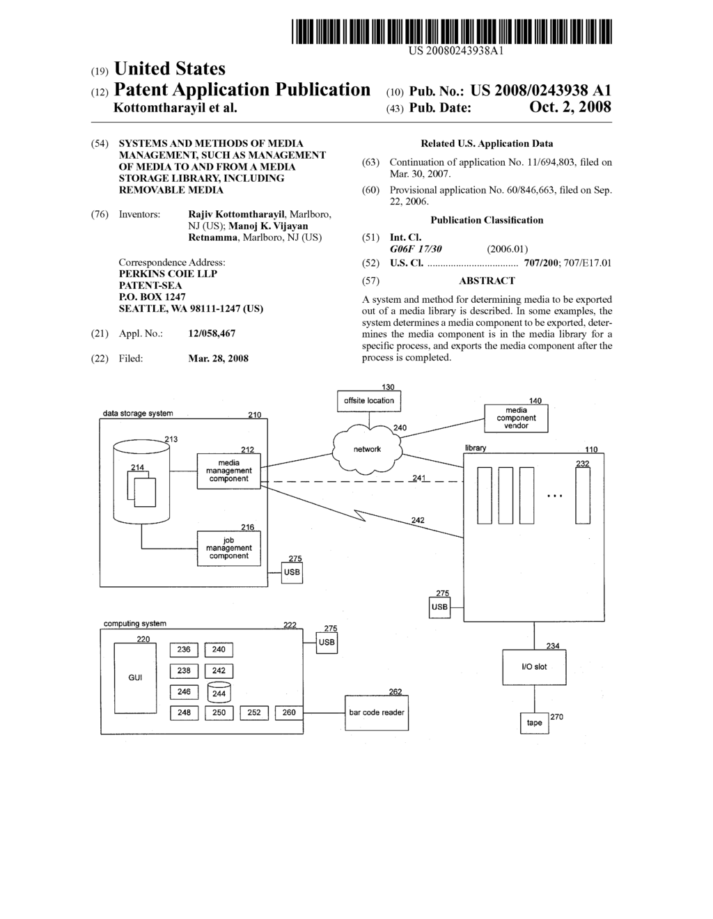 SYSTEMS AND METHODS OF MEDIA MANAGEMENT, SUCH AS MANAGEMENT OF MEDIA TO AND FROM A MEDIA STORAGE LIBRARY, INCLUDING REMOVABLE MEDIA - diagram, schematic, and image 01