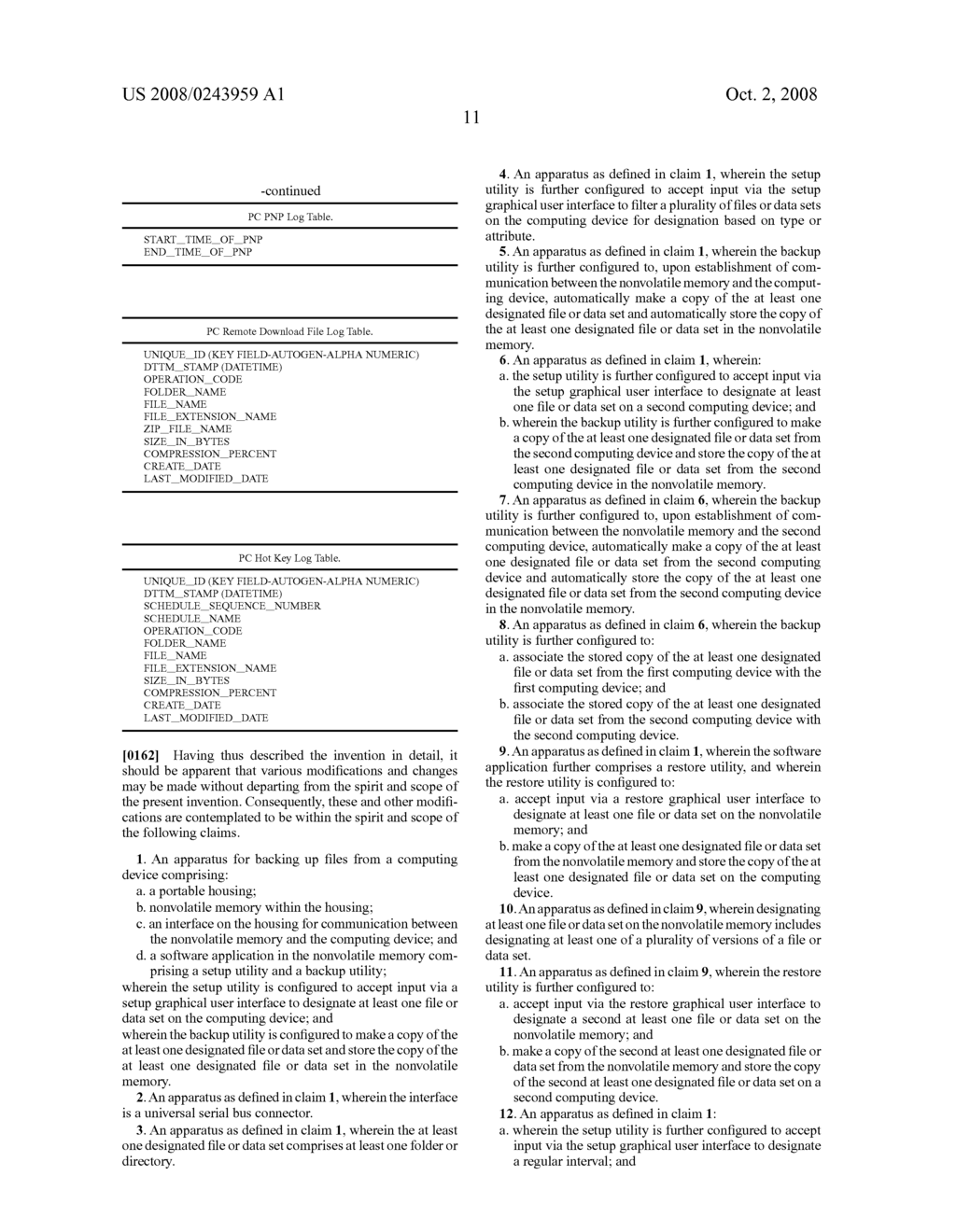 Apparatus and method for backing up computer files - diagram, schematic, and image 30