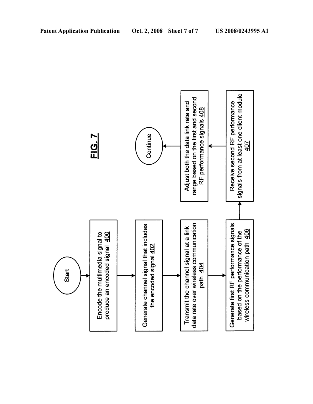 Multimedia client/server system with adjustable data link rate and range and methods for use therewith - diagram, schematic, and image 08