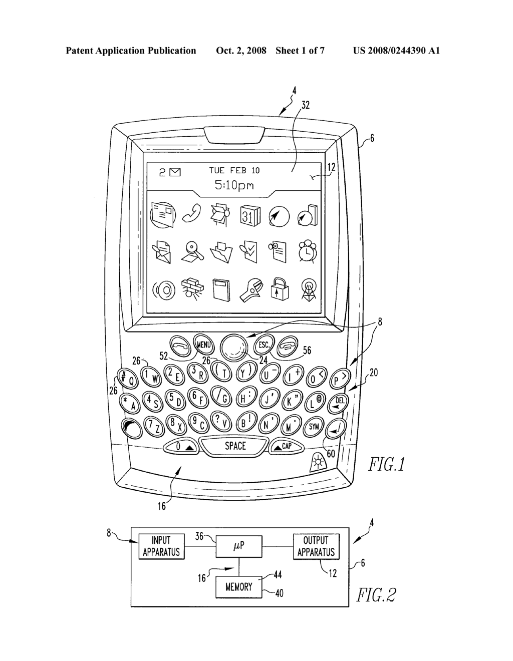 Spell Check Function That Applies a Preference to a Spell Check Algorithm Based Upon Extensive User Selection of Spell Check Results Generated by the Algorithm, and Associated Handheld Electronic Device - diagram, schematic, and image 02