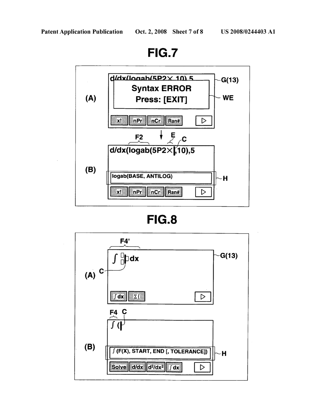 Function calculator having help display function - diagram, schematic, and image 08