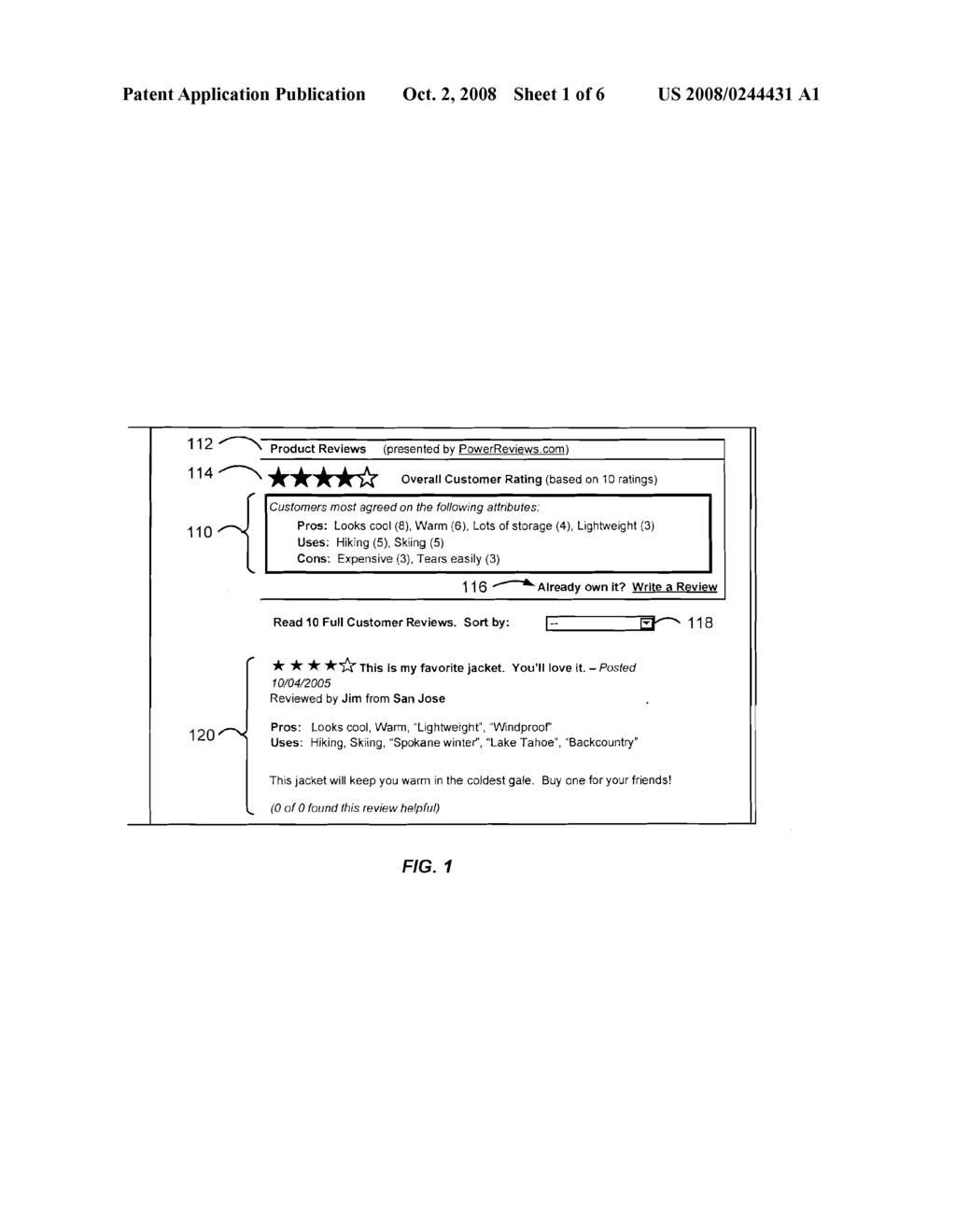 PRODUCT REVIEW SYSTEM INCLUDING REVIEWER PURCHASE INDICATOR - diagram, schematic, and image 02