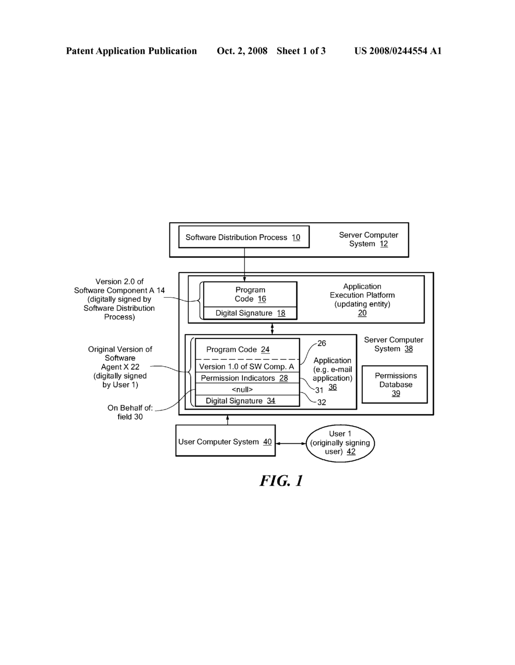 METHOD AND SYSTEM FOR UPDATING DIGITALLY SIGNED ACTIVE CONTENT ELEMENTS WITHOUT LOSING ATTRIBUTES ASSOCIATED WITH AN ORIGINAL SIGNING USER - diagram, schematic, and image 02