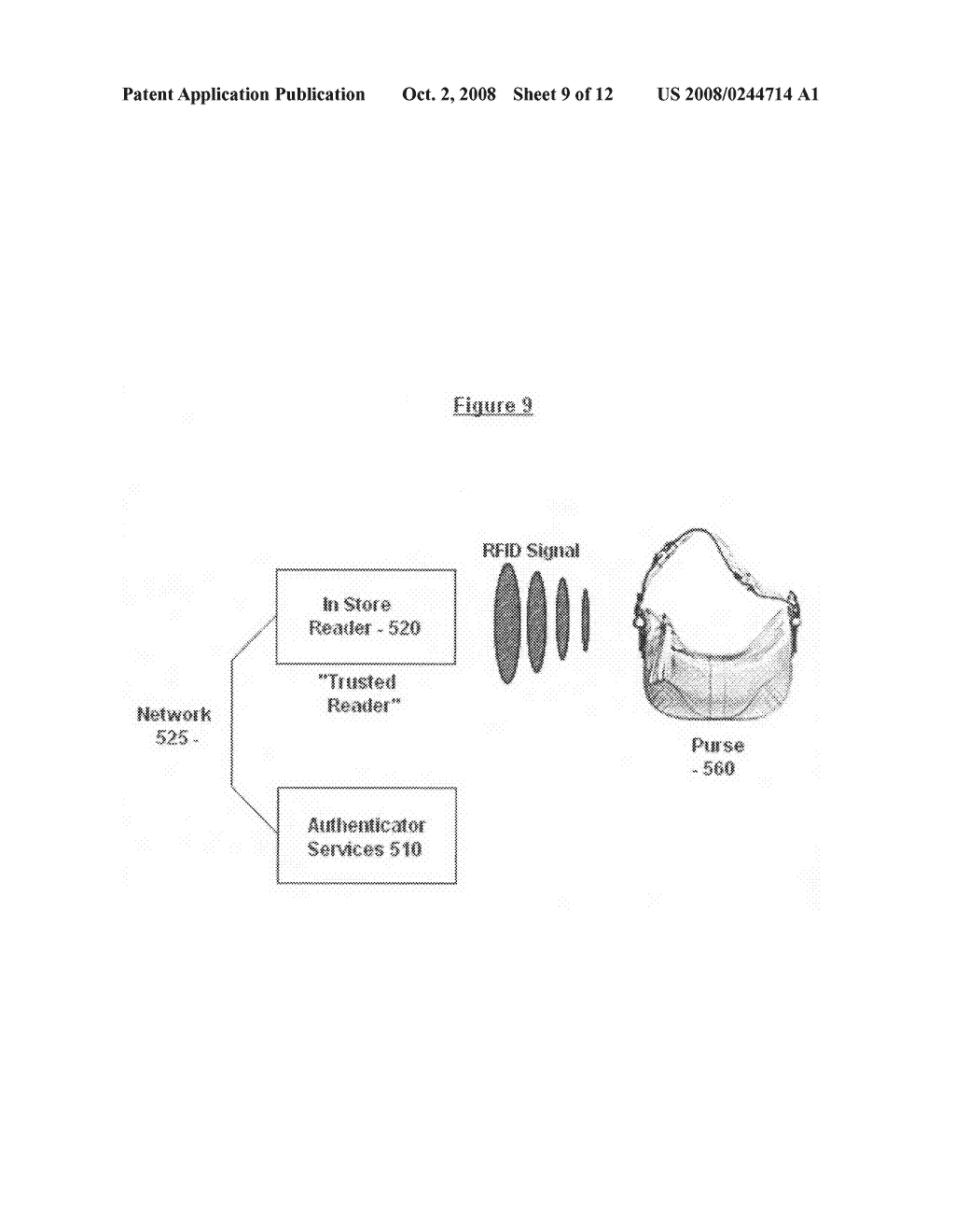 Secure RFID authentication system using non-trusted communications agents - diagram, schematic, and image 10