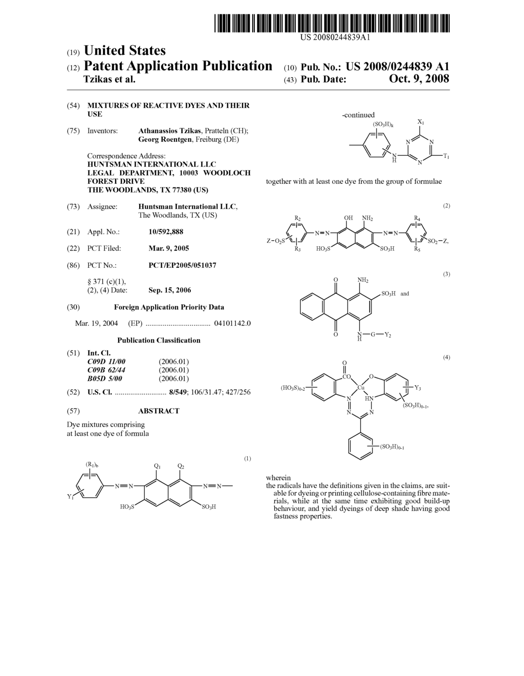 Mixtures Of Reactive Dyes And Their Use - diagram, schematic, and image 01