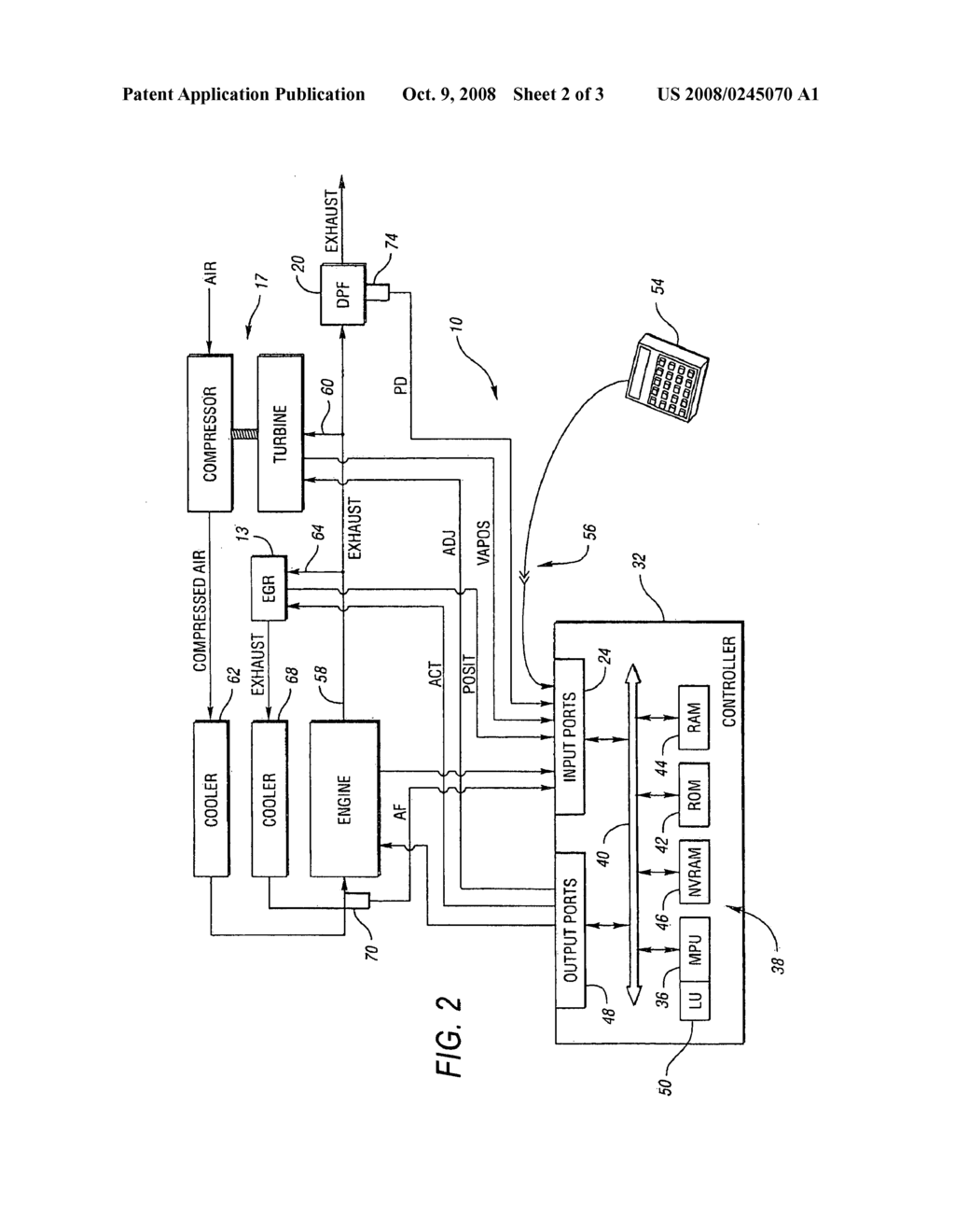 Method and system to operate diesel engine using real time six dimensional empirical diesel exhaust pressure model - diagram, schematic, and image 03