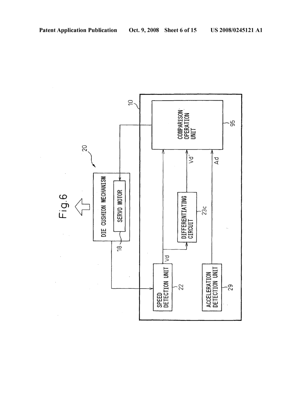 Device for judging collision of a die cushion mechanism and system for judging collision - diagram, schematic, and image 07