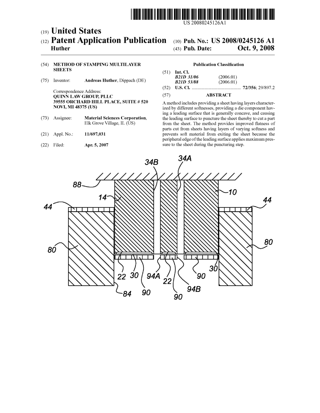 Method of Stamping Multilayer Sheets - diagram, schematic, and image 01