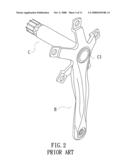 ASSEMBLY STRUCTURE OF TREADING CRANK AND SPINDLE TUBE OF THE BIKE diagram and image