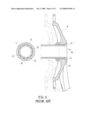 ASSEMBLY STRUCTURE OF TREADING CRANK AND SPINDLE TUBE OF THE BIKE diagram and image