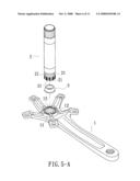 ASSEMBLY STRUCTURE OF TREADING CRANK AND SPINDLE TUBE OF THE BIKE diagram and image