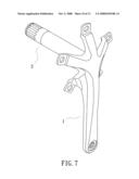 ASSEMBLY STRUCTURE OF TREADING CRANK AND SPINDLE TUBE OF THE BIKE diagram and image