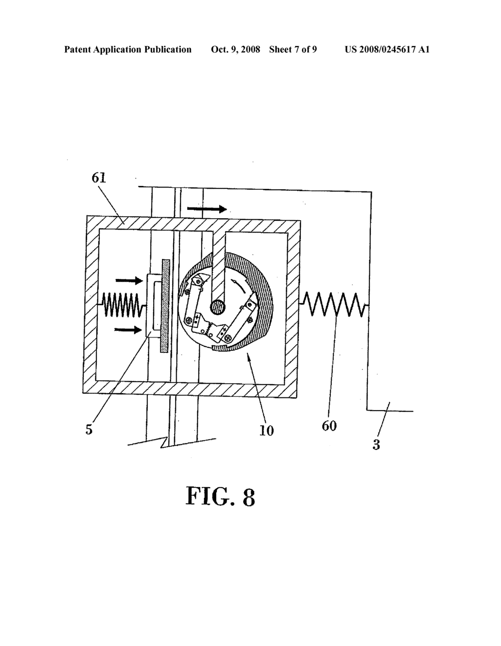 Overspeed Detection Mechanism in Lift Apparatuses, Safety Device Acting Against Overspeed and Lift Apparatus - diagram, schematic, and image 08