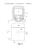 Carrying assembly with analyte-determining instrument diagram and image