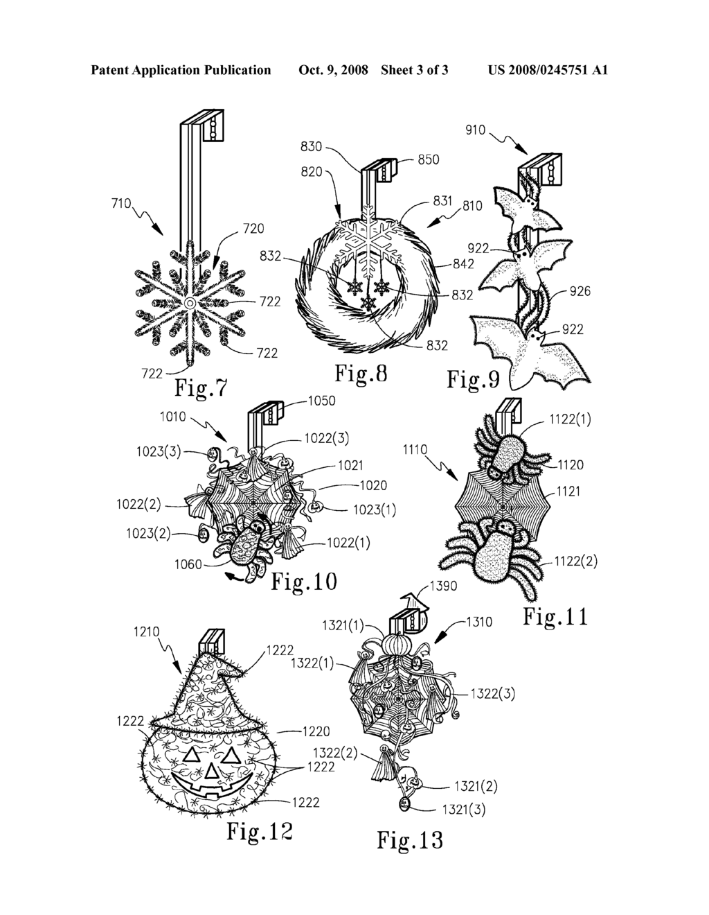 HANGER, DECORATIVE ITEM INCORPORATING THE SAME, AND METHOD THEREFOR - diagram, schematic, and image 04