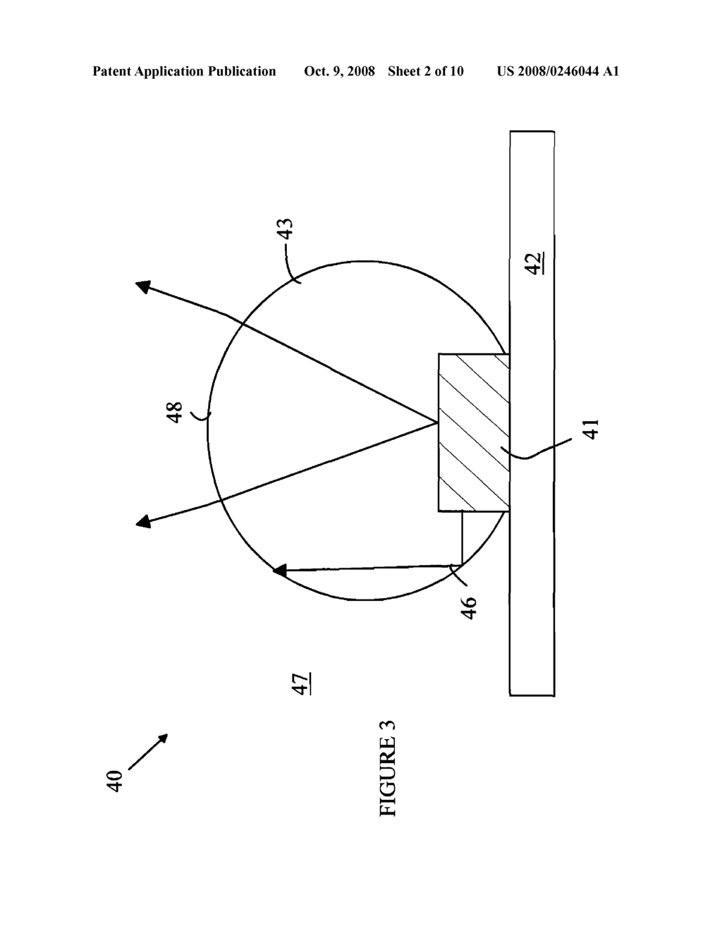 LED device with combined Reflector and Spherical Lens - diagram, schematic, and image 03