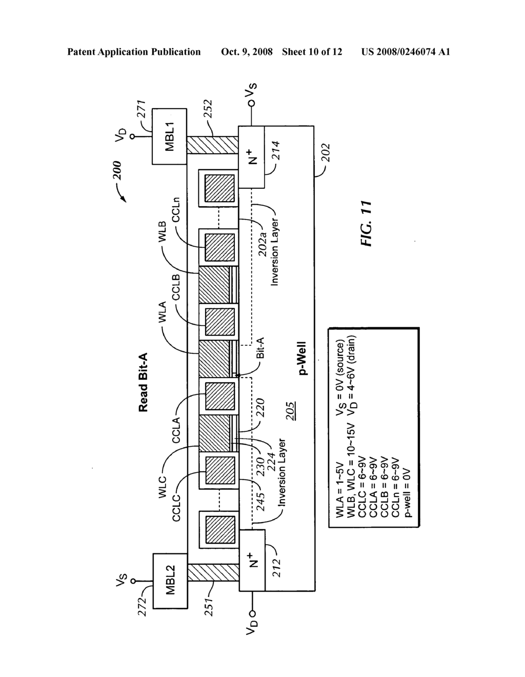 Two-Bits Per Cell Not-And-Gate (NAND) Nitride Trap Memory - diagram, schematic, and image 11