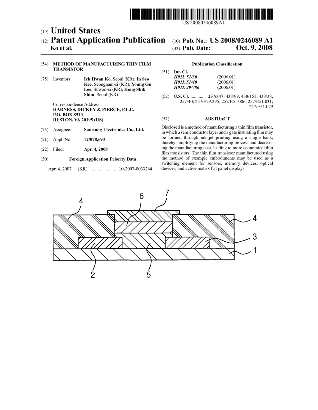 Method of manufacturing thin film transistor - diagram, schematic, and image 01