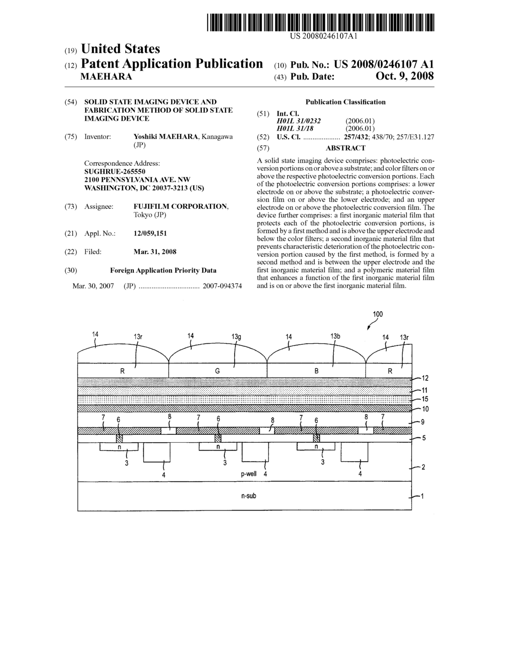 SOLID STATE IMAGING DEVICE AND FABRICATION METHOD OF SOLID STATE IMAGING DEVICE - diagram, schematic, and image 01