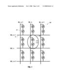 Damascene conductive line for contacting an underlying memory element diagram and image