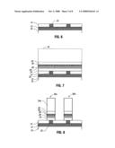 Damascene conductive line for contacting an underlying memory element diagram and image