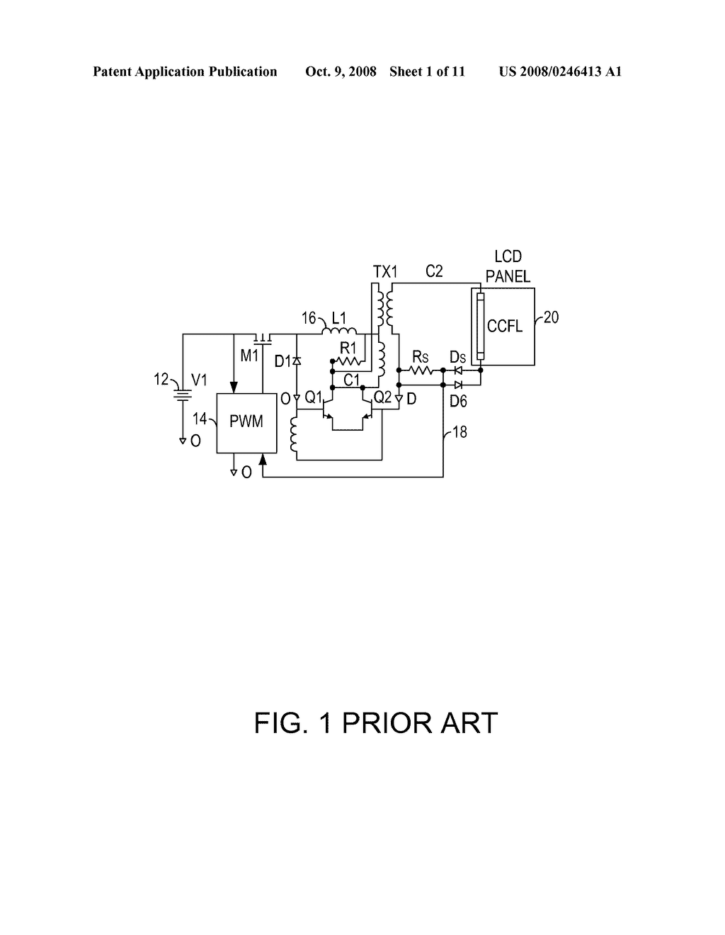 DC/AC COLD CATHODE FLUORESCENT LAMP INVERTER - diagram, schematic, and image 02