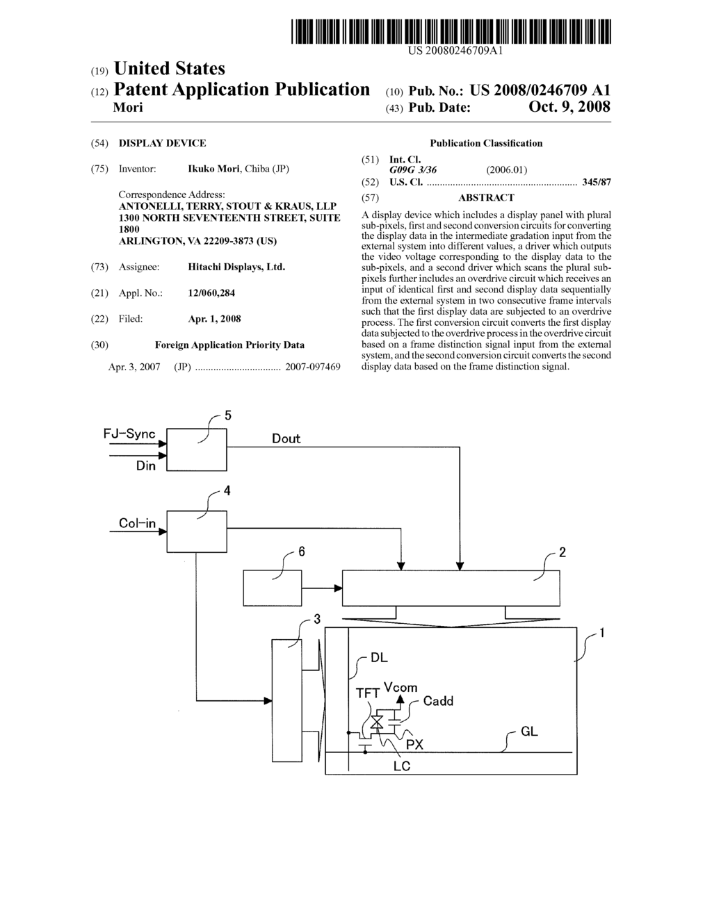 DISPLAY DEVICE - diagram, schematic, and image 01