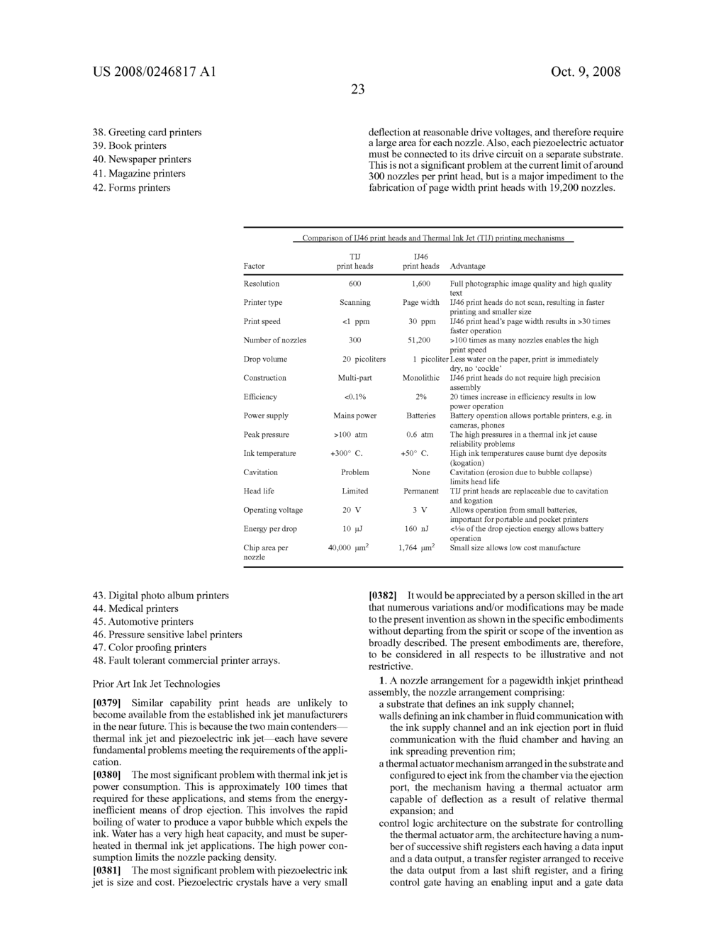 Nozzle Arrangement With Control Logic Architecture For An Ink Jet Printhead - diagram, schematic, and image 100