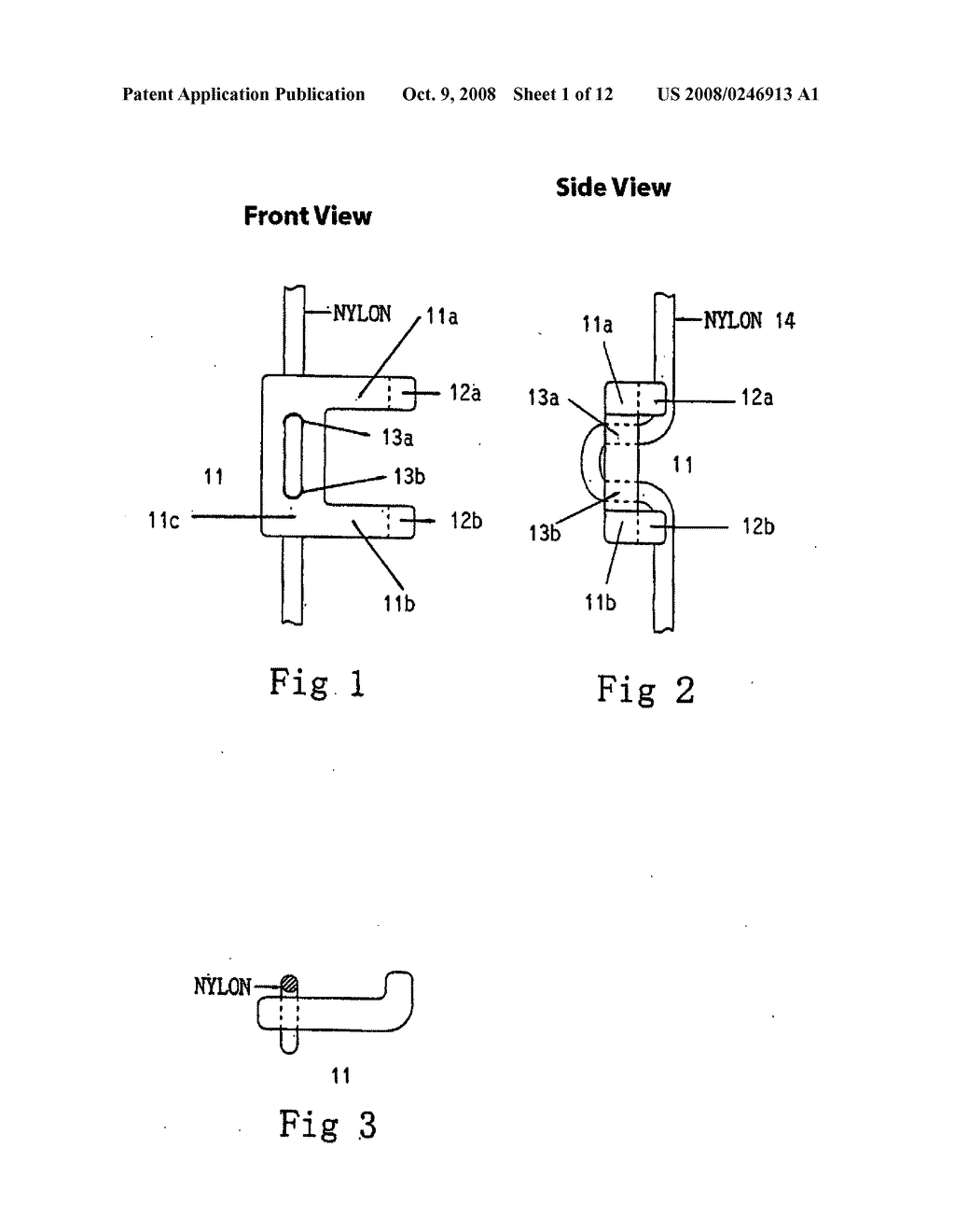 Hook components with nylon strings elasticity mechanism for eyeglasses - diagram, schematic, and image 02